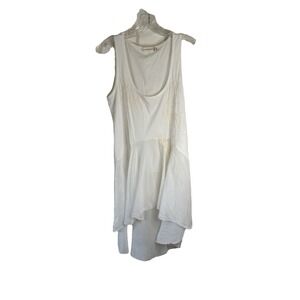 NEW $128 Johnny Was 4 Love And Liberty Embroidered Ivory Tank Tunic Flowy Boho S